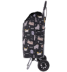 Obrazek HOPPA ST-57385 Cats&amp;Dogs Torba na zakupy na kółkach - czarna - 57 l